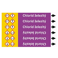 Značení potrubí ISO 20560, chlorid železitý